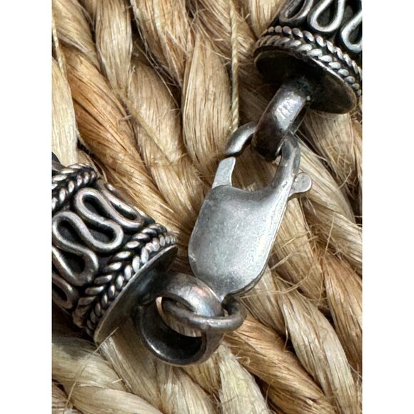 Suarti Bali 925 Sterling Silver Thick Foxtail Wheat Designer Bracelet 8" - Picture 5 of 6